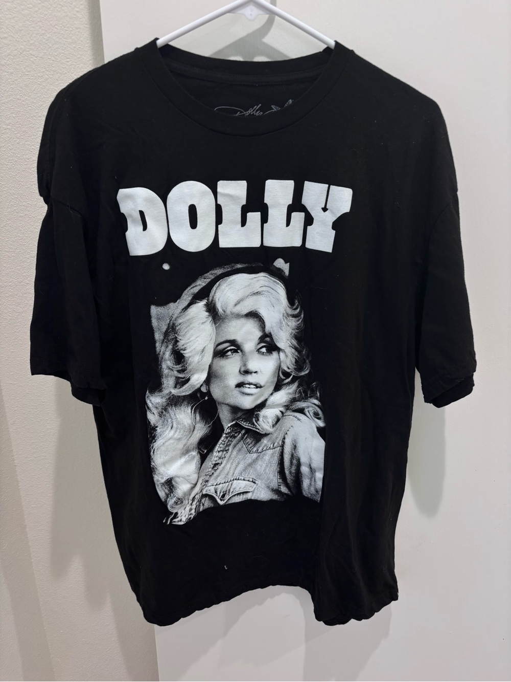 Dolly Parton Tshirt black and white XL